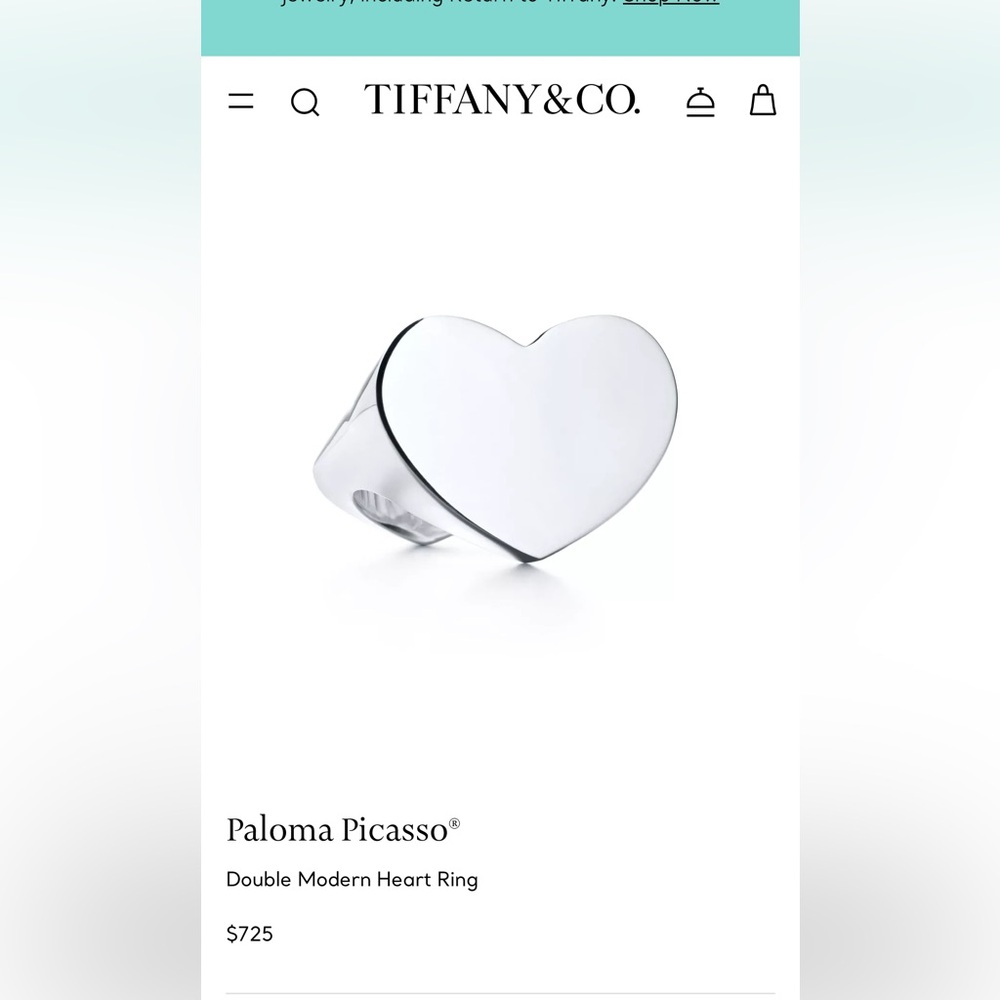 Tiffany & co. Paloma Picasso Heart Ring